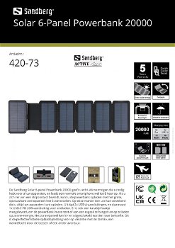 Solar 6-panel Powerbank 20000 - 5