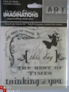 creative imaginations rub-on (4 vel) best of times