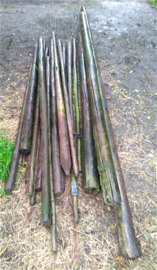 Boompalen, houten paal