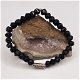 Handgemaakte zwarte Jade edelstenen armband met bedeltje - 0 - Thumbnail