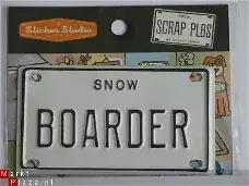 metal plate snow boarder - 0