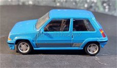 Renault supercinq gt turbo blauw 1/43 Norev