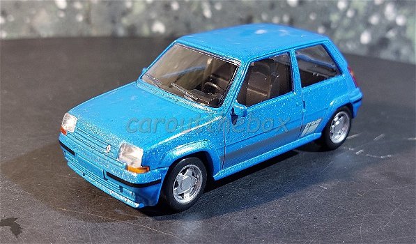 Renault supercinq gt turbo blauw 1/43 Norev - 1