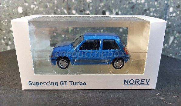 Renault supercinq gt turbo blauw 1/43 Norev - 3