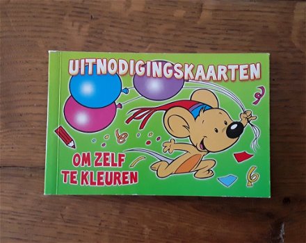 Uitnodigingskaarten om zelf te kleuren - voor feestje - 0