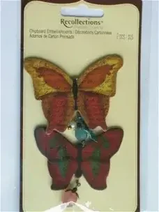 Recollections chipboard embellishments butterfies 1