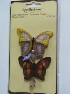 Recollections chipboard embellishments butterflies 2 - 0