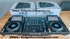 2x Pioneer CDJ-3000 Multi-Player + 1x DJM-A9 DJ MixerBeschikbaar voor 4600 EUR