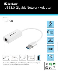 USB 3.0 Gigabit Network Adapter - 1