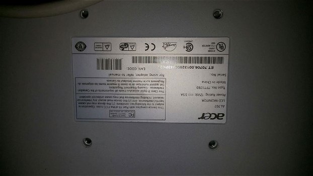 Acer TFT 707 beeldscherm - 2