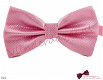 Vlinderdas in effen roze kleur, met subtiel ruitmotief - 068 - 0 - Thumbnail