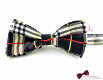 Vlinderdas zwart, met wit, geel en rood ruit design - 156 - 0 - Thumbnail