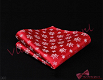 Kerst vlinderdas rood, zelfstrikker en pochet met sneeuwvlokken - 260 - 1 - Thumbnail