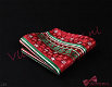 Kerst vlinderdas rood met groen, zelfstrikker en pochet met Kersttakken en sterren - 258 - 1 - Thumbnail