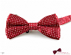 Vlinderdas donkerrood, met kleine witte stippen - polka dots - 161 - 0 - Thumbnail