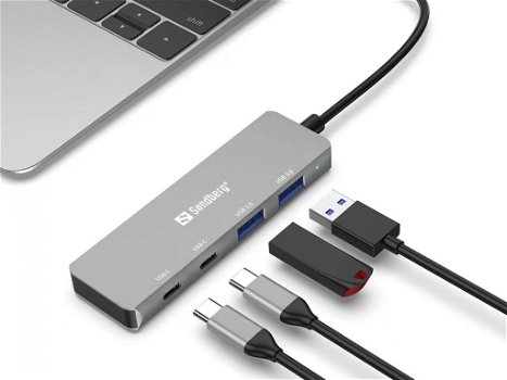 USB-C to 2x USB-A + 2x USB-C Hub - 1