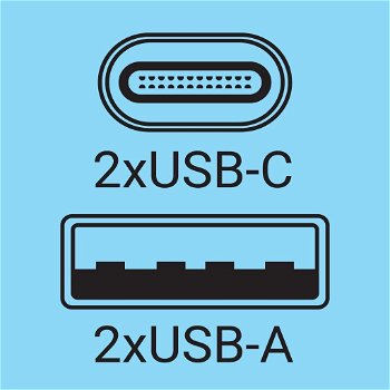 USB-C to 2x USB-A + 2x USB-C Hub - 7