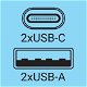 USB-C to 2x USB-A + 2x USB-C Hub - 7 - Thumbnail