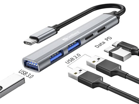 USB-C to 3xUSB-A + 2xUSB-C Hub SAVER - 1