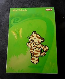 Nici tiger wild friends briefpapier / notitieblok met stickervel (nieuw)