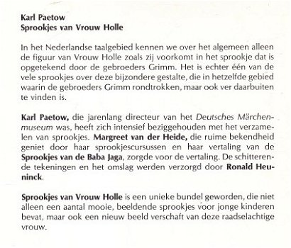 SPROOKJES VAN VROUW HOLLE - Karl Paetow - 1