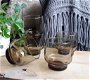 4x luminarc vintage glazen bruin rookglas / smoke glas (1x bp) - 2 - Thumbnail