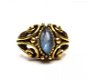 Vintage ring met blauwe steen - 0 - Thumbnail