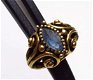 Vintage ring met blauwe steen - 1 - Thumbnail