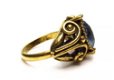 Vintage ring met blauwe steen - 2 - Thumbnail