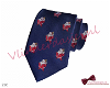 Kerst stropdas, blauw, Kerstman met bel - 296 - 0 - Thumbnail