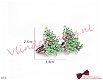 Kerst Manchetknopen met groene Kerstboom - 844 - 1 - Thumbnail