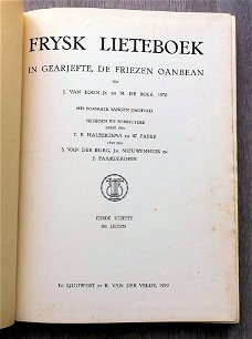 Frysk Lieteboek 1930 104 liederen in het Fries