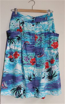 Leuke rok met zomerse print en zakken