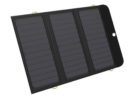 Solar Charger 21W 2x USB + USB-C geschikt voor alle merken - 0