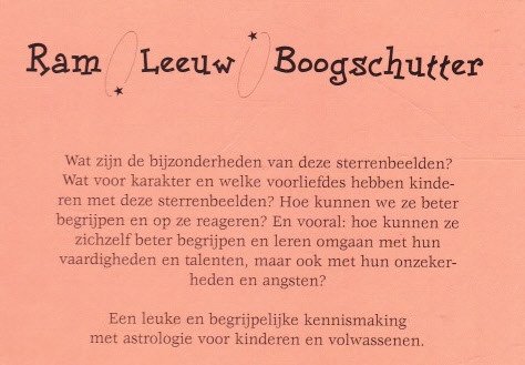 VUURKINDEREN, RAM-LEEUW-BOOGSCHUTTER - Dorothé Walbrecker - 1