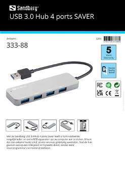 USB 3.0 Hub 4 ports SAVER - 1
