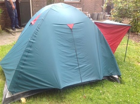 KOEPELTENT - ruime 2 persoons - met katoenen binnentent - compleet - - 2