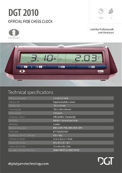 DGT 2010 digitale schaakklok / Damklok - 4