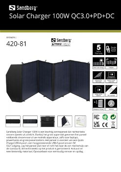 Solar Charger 100W QC3.0+PD+DC - 5
