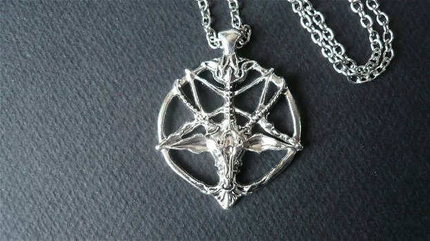 pentagram demon devil hanger met ketting black death metal slayer marduk dark funeral asphyx siniste - 0