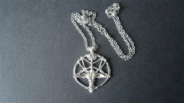 pentagram demon devil hanger met ketting black death metal slayer marduk dark funeral asphyx siniste - 1