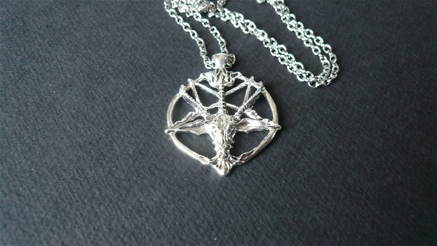 pentagram demon devil hanger met ketting black death metal slayer marduk dark funeral asphyx siniste - 2