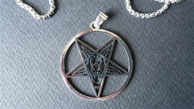 pentagram hanger met ketting , death black metal marduk slayer sinister dak funeral - 0