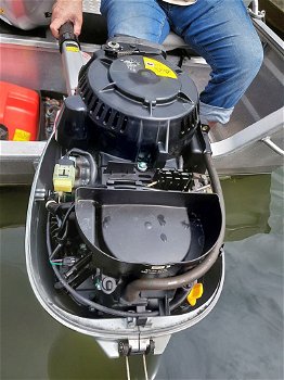 Een mooie aluminium visboot 20PK Honda motor begrenst geen vaarbewijs nodig met ligplaats - 4