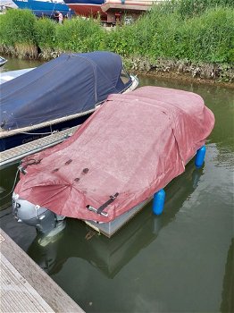 Een mooie aluminium visboot 20PK Honda motor begrenst geen vaarbewijs nodig met ligplaats - 7