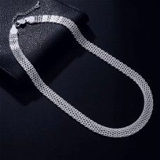 Elegante dames 925 sterling zilveren ketting en armband