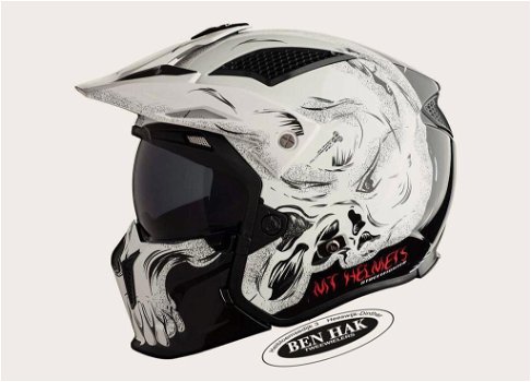 HELM|MT|STREETFIGHTER SV DARKNESS|WIT|MAAT S TM XL|NEW - 2