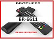 Vervangende afstandsbediening voor de BR-6611 van BROTHERS. - 0 - Thumbnail