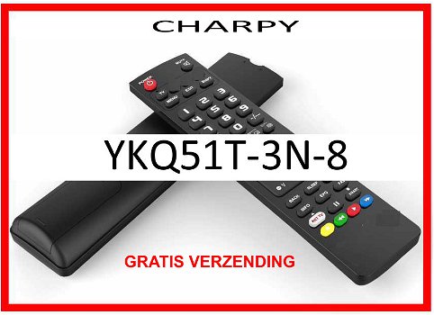 Vervangende afstandsbediening voor de YKQ51T-3N-8 van CHARPY. - 0