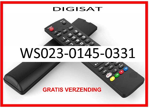 Vervangende afstandsbediening voor de WS023-0145-0331 van DIGISAT. - 0